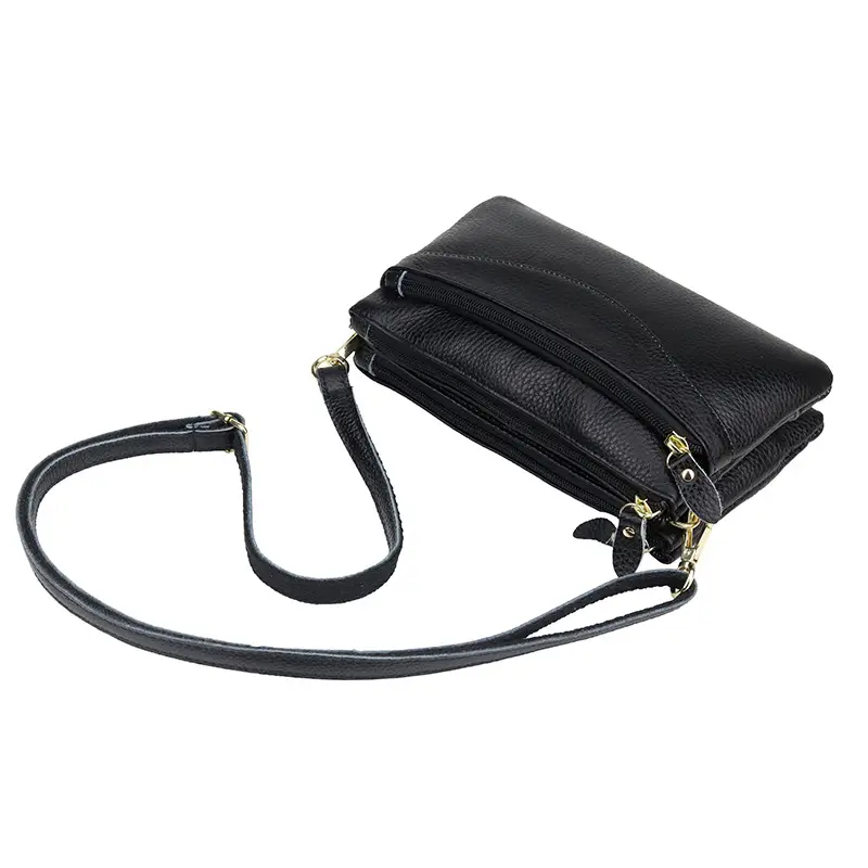 Women's First-Layer Cowhide Clutch Bag Multi-Compartment Small - Image 5