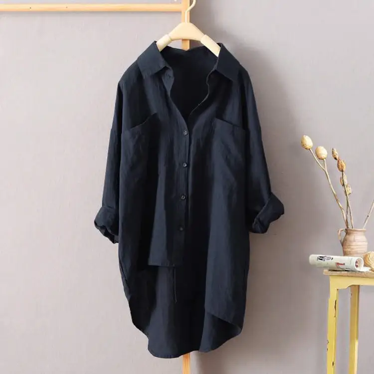 2026 Japanese Korean Style Black Long Sleeve Shirt — feature 6