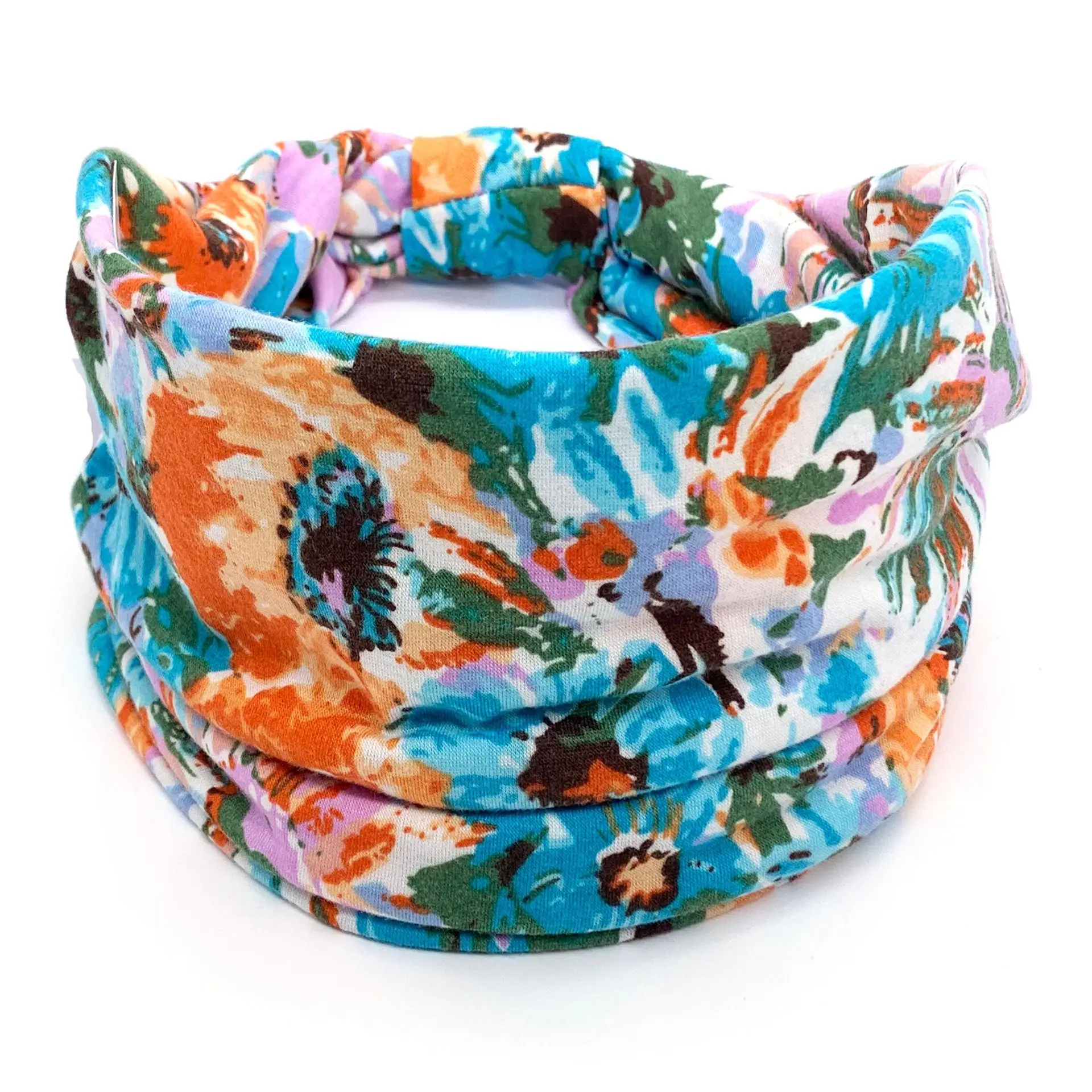 Pink Printed Elastic Hair Band for Women