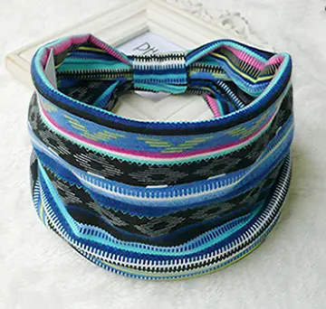 Pink Printed Elastic Hair Band for Women