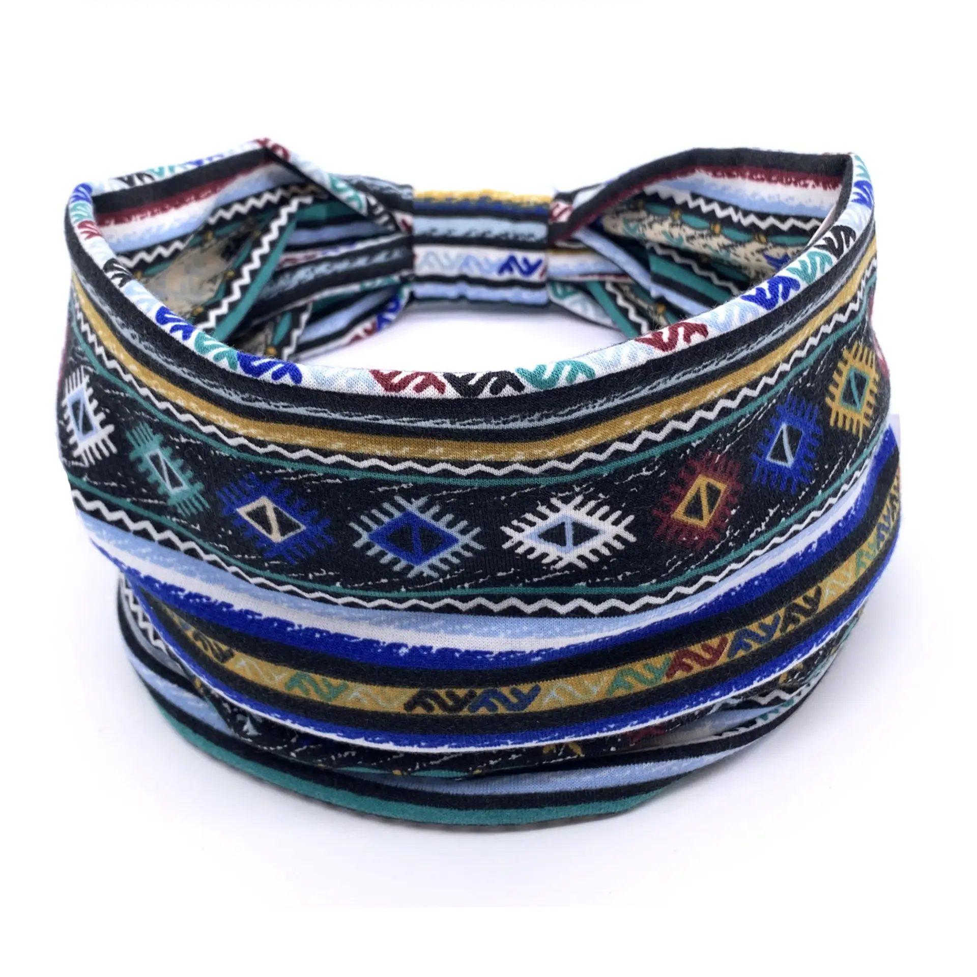 Pink Printed Elastic Hair Band for Women
