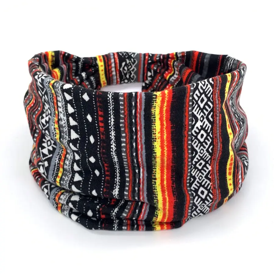 Pink Printed Elastic Hair Band for Women