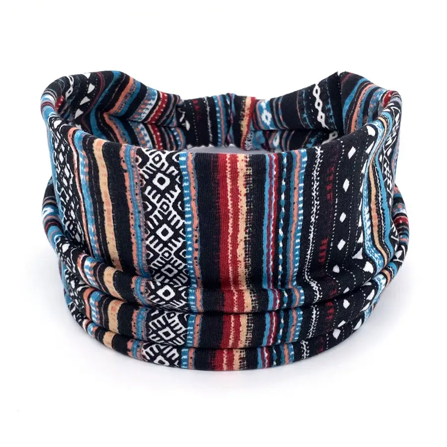Pink Printed Elastic Hair Band for Women