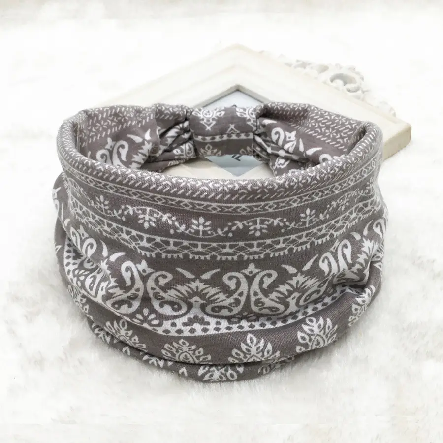 Pink Printed Elastic Hair Band for Women