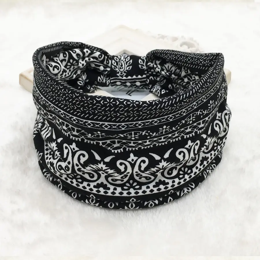 Pink Printed Elastic Hair Band for Women