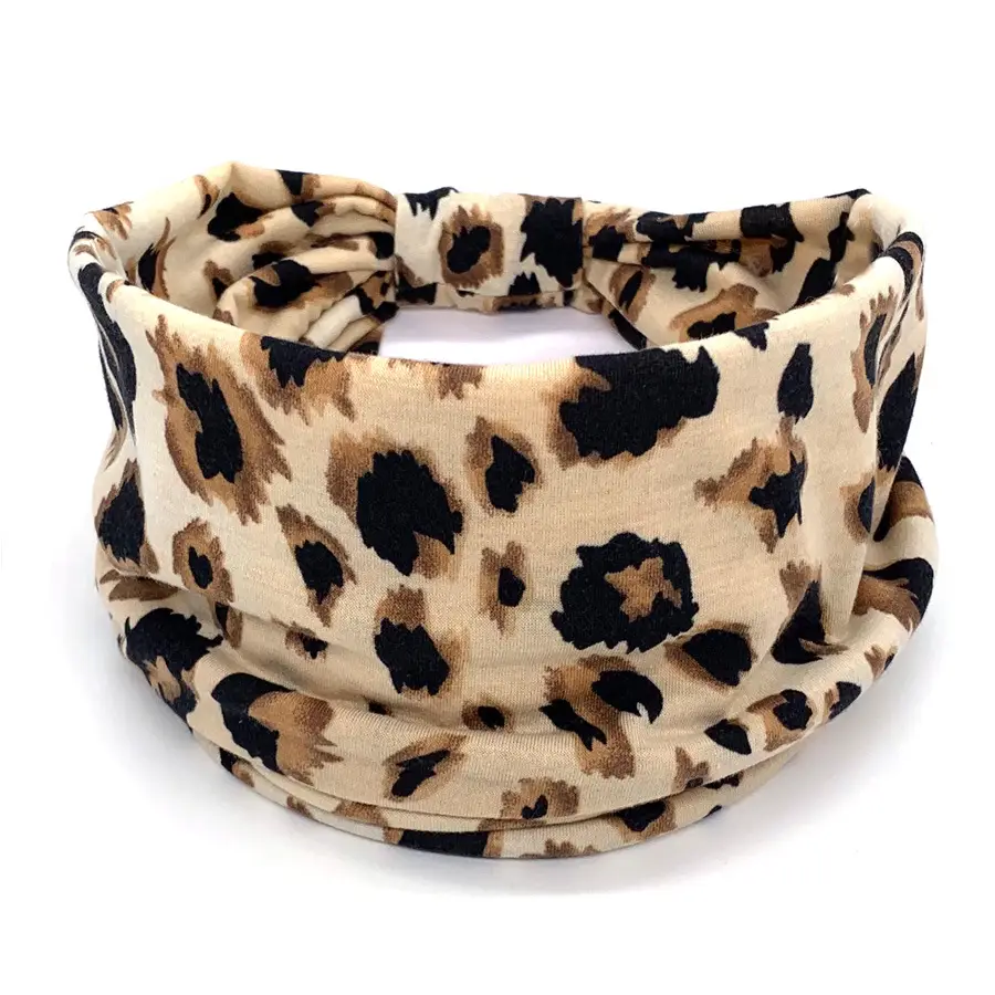 Pink Printed Elastic Hair Band for Women