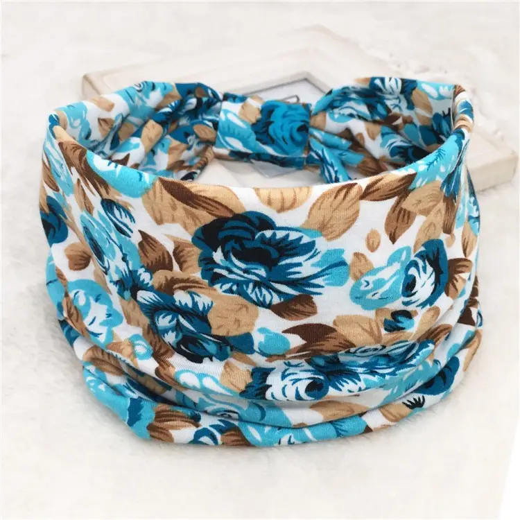 Pink Printed Elastic Hair Band for Women