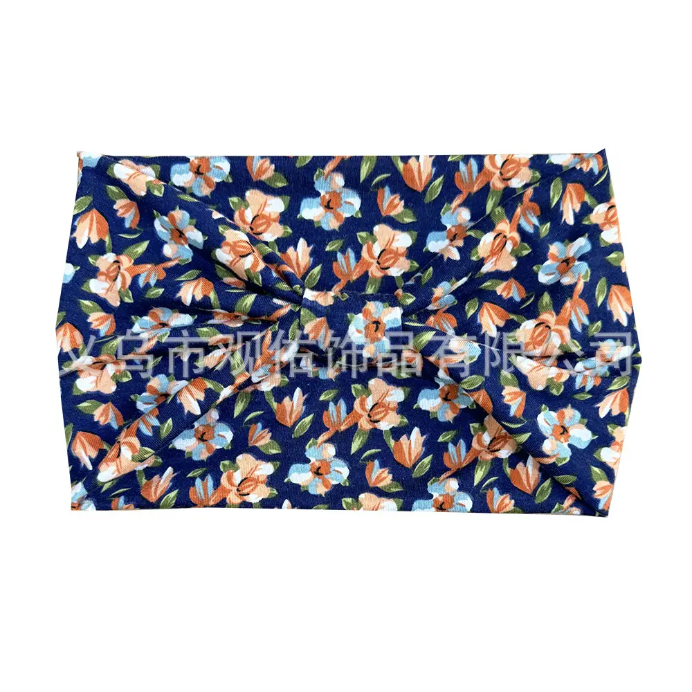 Pink Printed Elastic Hair Band for Women