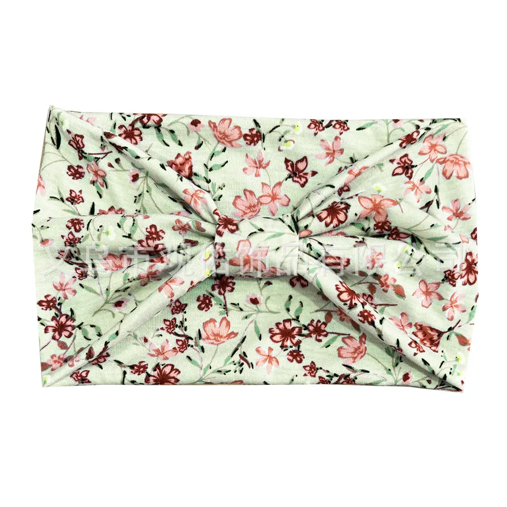 Pink Printed Elastic Hair Band for Women