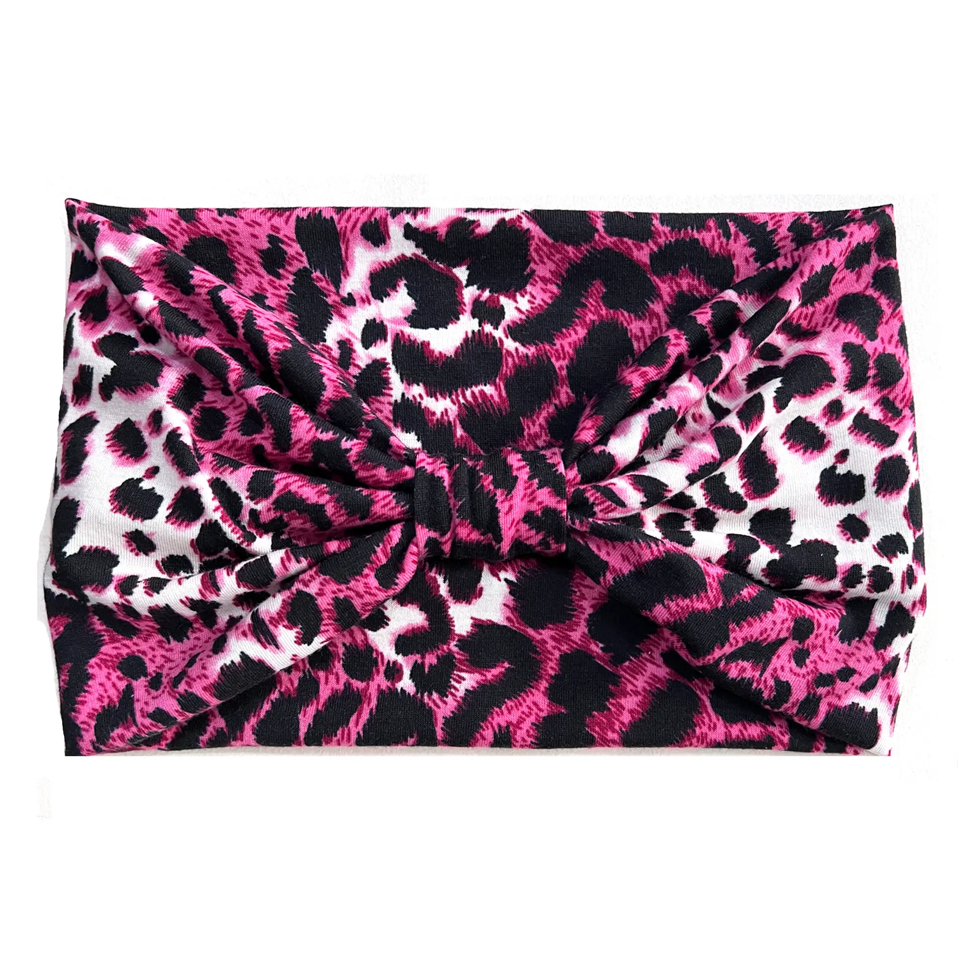 Pink Printed Elastic Hair Band for Women