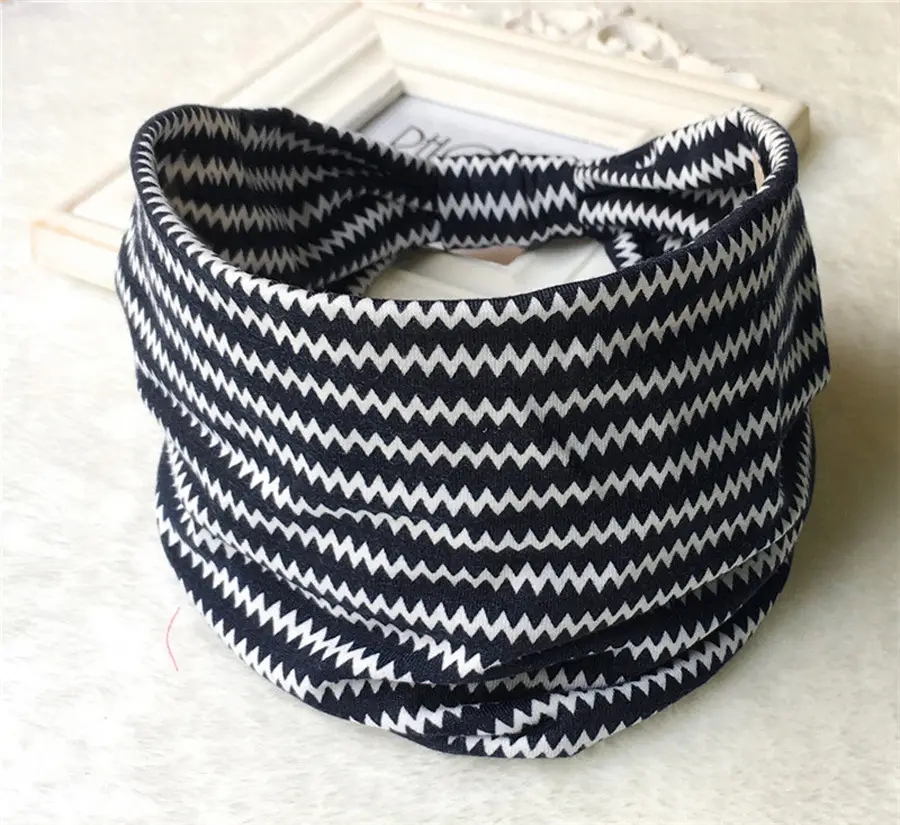 Pink Printed Elastic Hair Band for Women