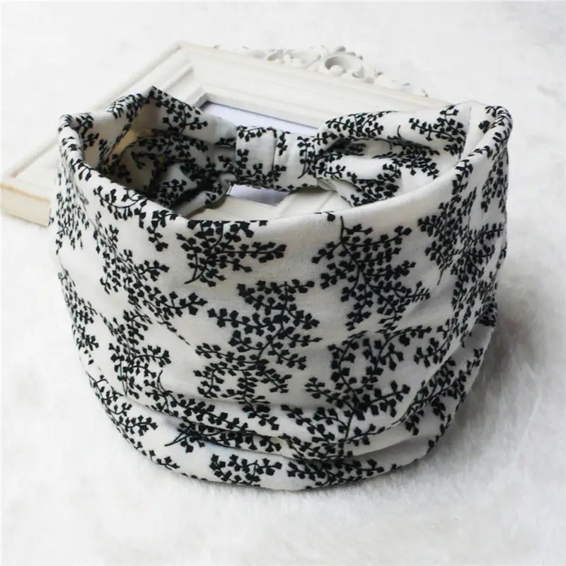 Pink Printed Elastic Hair Band for Women