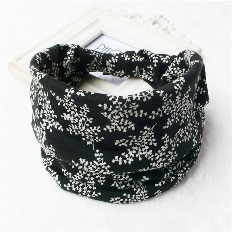 Pink Printed Elastic Hair Band for Women
