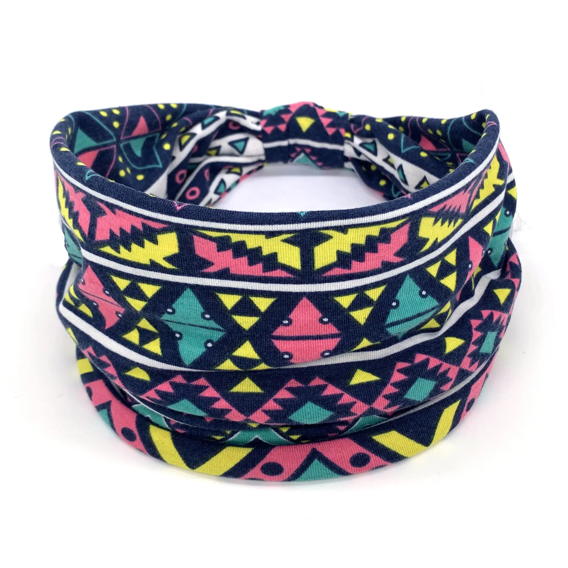 Pink Printed Elastic Hair Band for Women