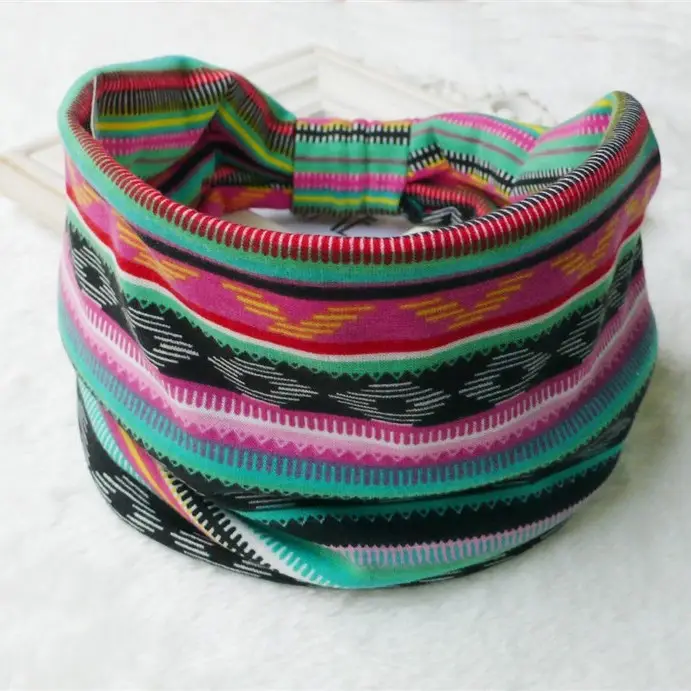 Pink Printed Elastic Hair Band for Women