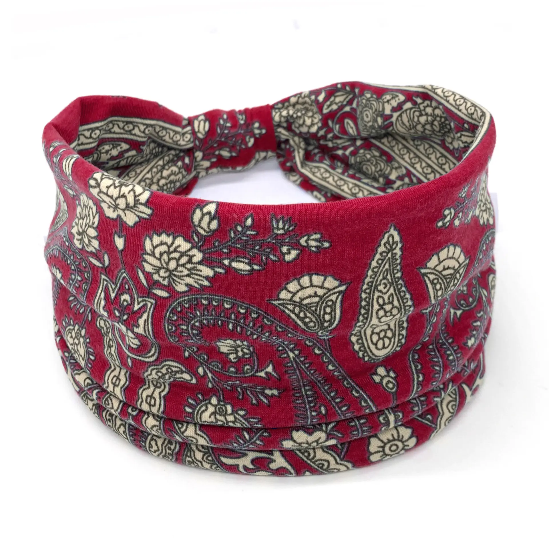 Pink Printed Elastic Hair Band for Women