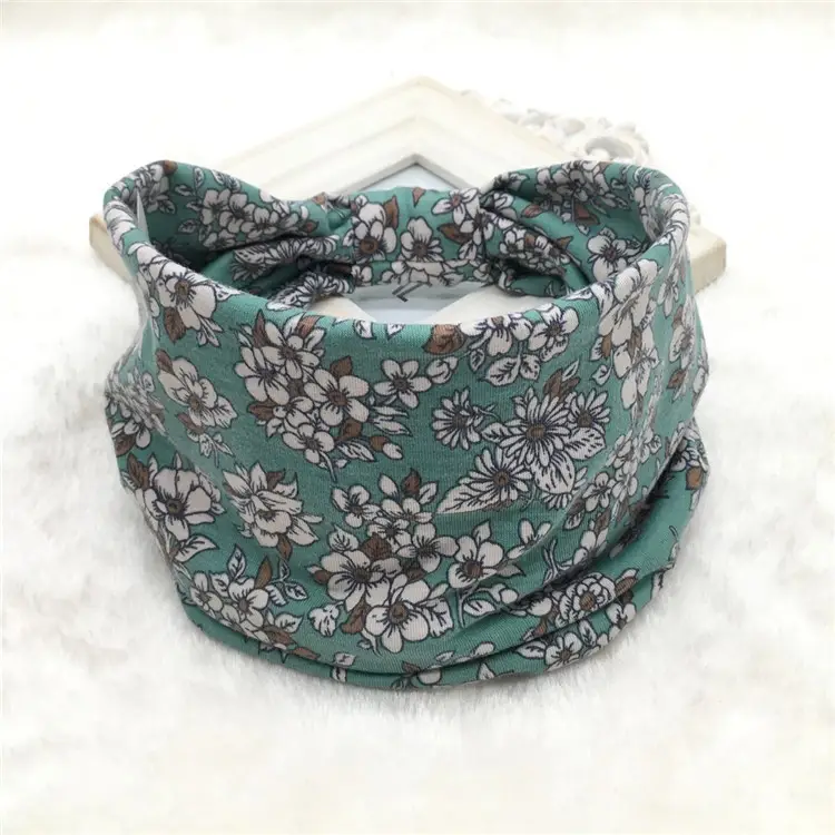 Pink Printed Elastic Hair Band for Women