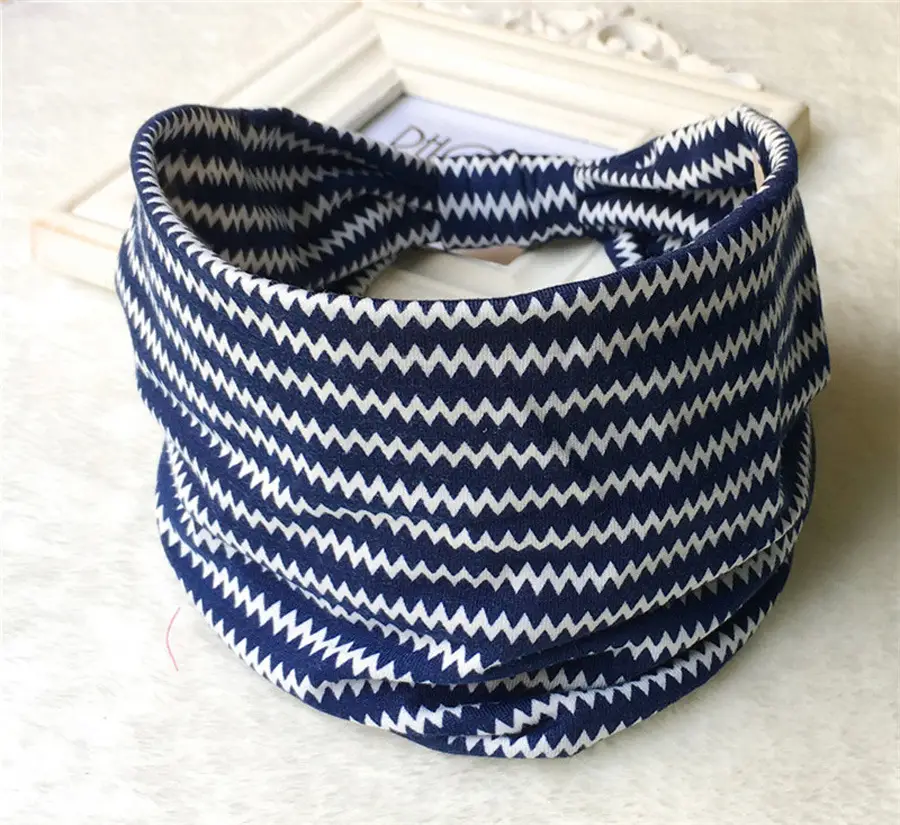 Pink Printed Elastic Hair Band for Women