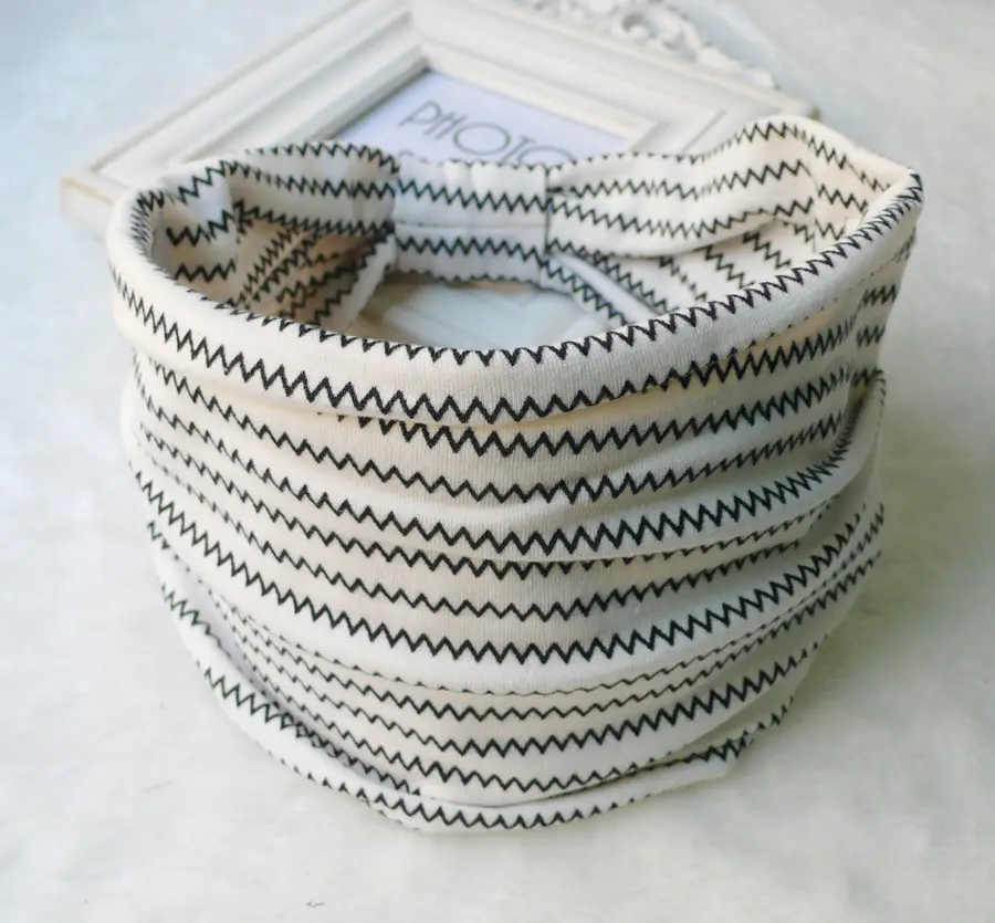 Pink Printed Elastic Hair Band for Women