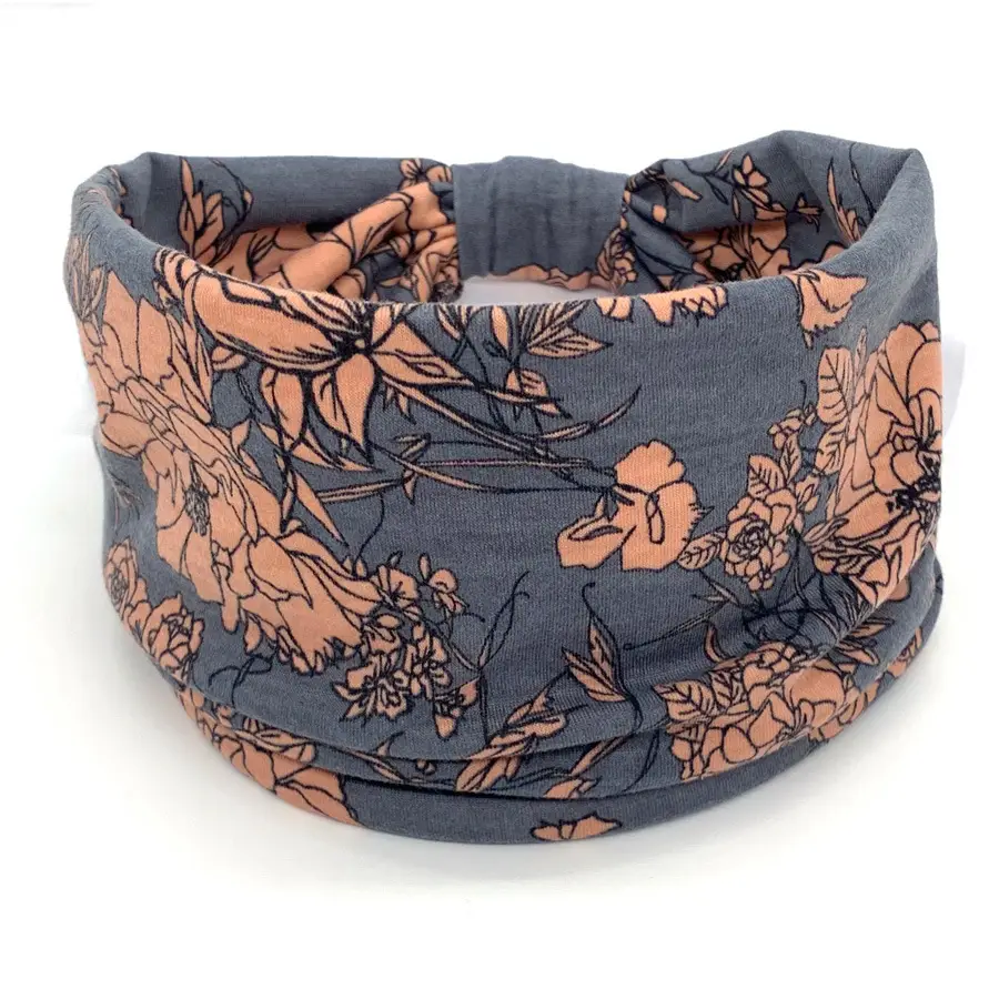 Pink Printed Elastic Hair Band for Women