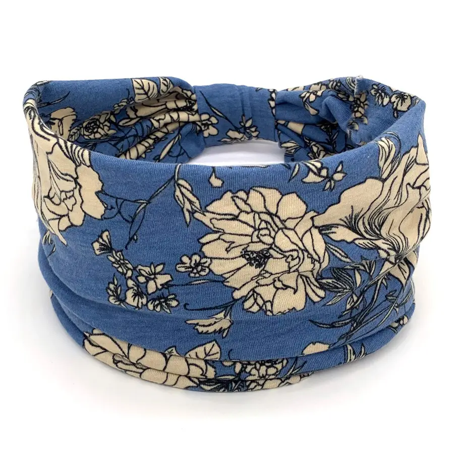 Pink Printed Elastic Hair Band for Women