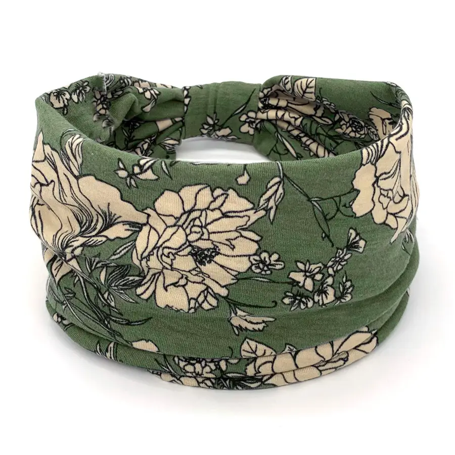 Pink Printed Elastic Hair Band for Women
