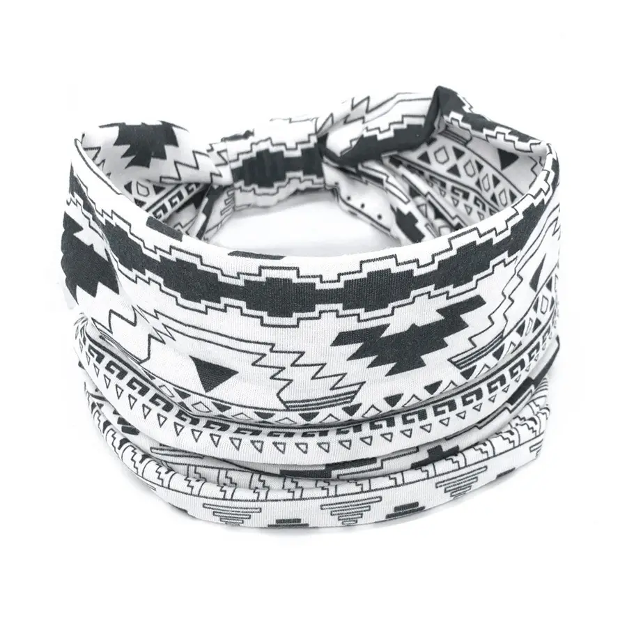 Pink Printed Elastic Hair Band for Women