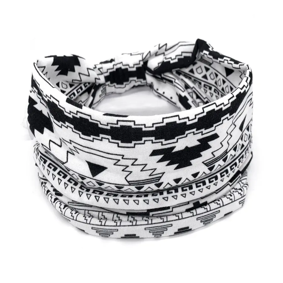 Pink Printed Elastic Hair Band for Women