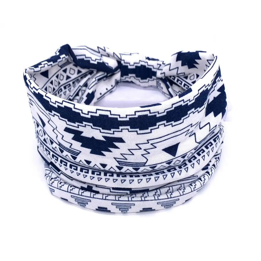 Pink Printed Elastic Hair Band for Women