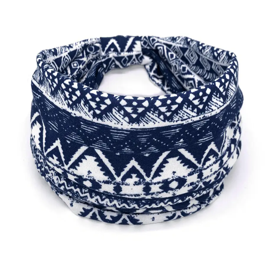 Pink Printed Elastic Hair Band for Women