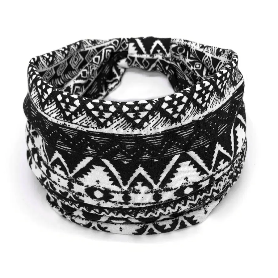 Pink Printed Elastic Hair Band for Women