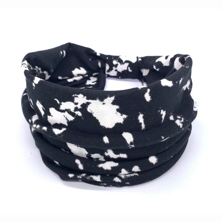 Pink Printed Elastic Hair Band for Women