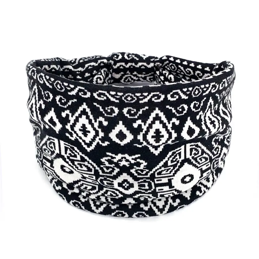 Pink Printed Elastic Hair Band for Women