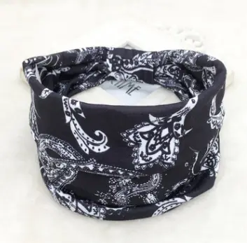 Pink Printed Elastic Hair Band for Women