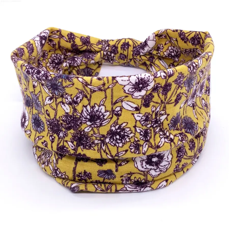 Pink Printed Elastic Hair Band for Women