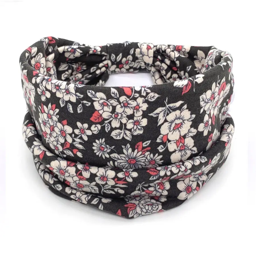Pink Printed Elastic Hair Band for Women