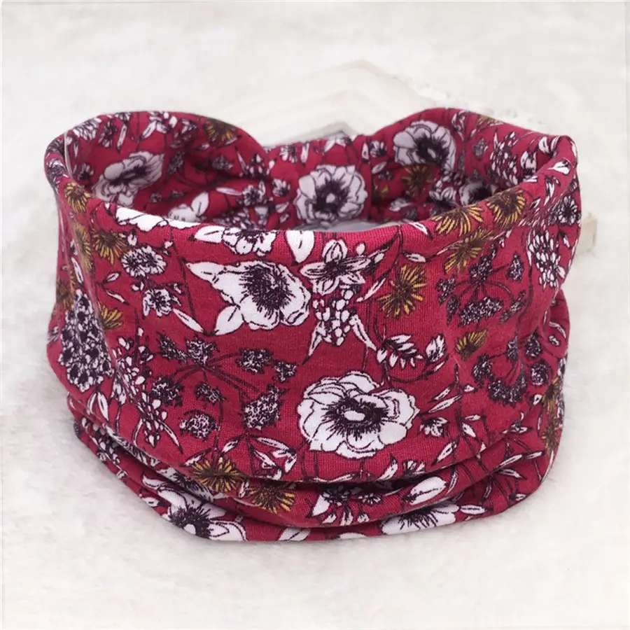 Pink Printed Elastic Hair Band for Women
