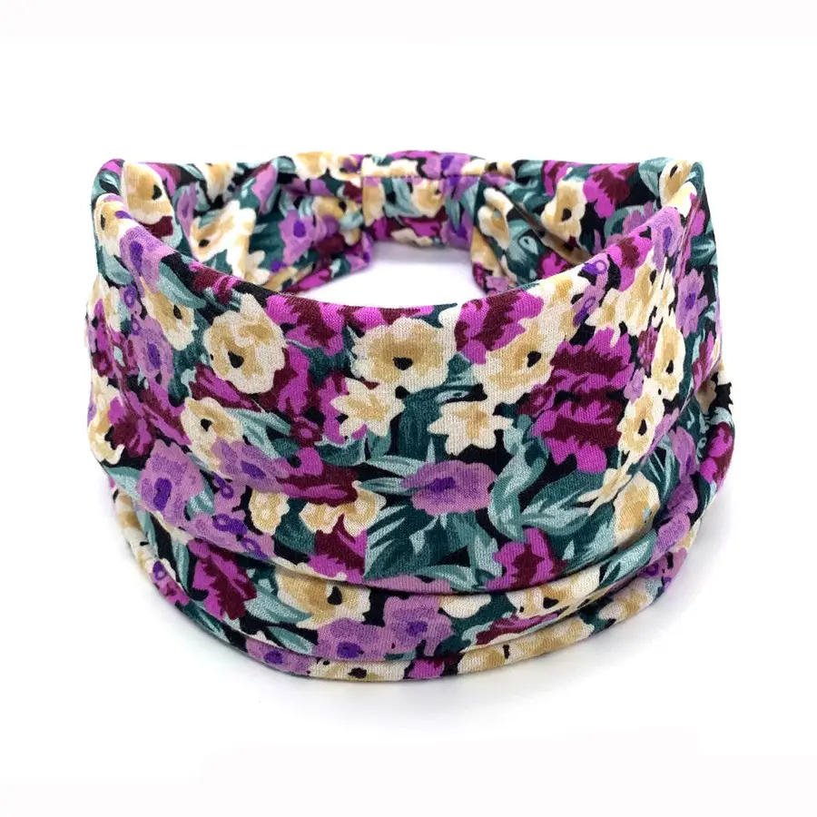 Pink Printed Elastic Hair Band for Women