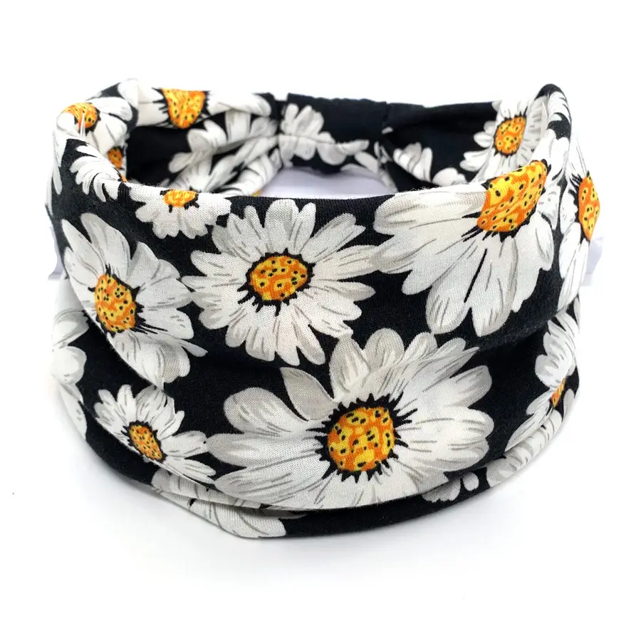 Pink Printed Elastic Hair Band for Women