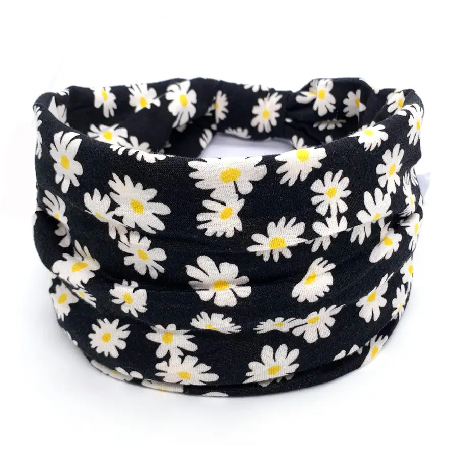Pink Printed Elastic Hair Band for Women