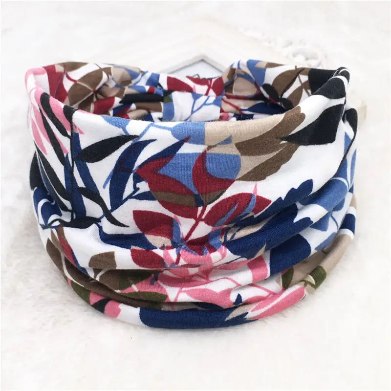 Pink Printed Elastic Hair Band for Women