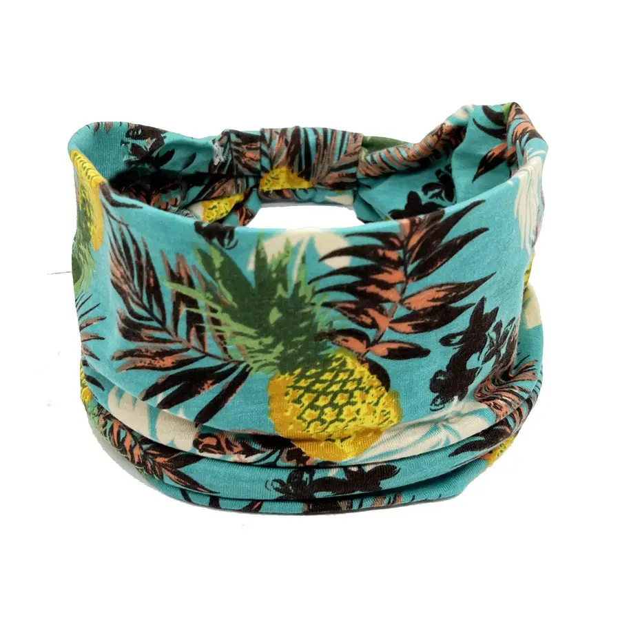Pink Printed Elastic Hair Band for Women