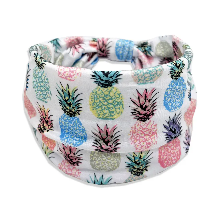 Pink Printed Elastic Hair Band for Women
