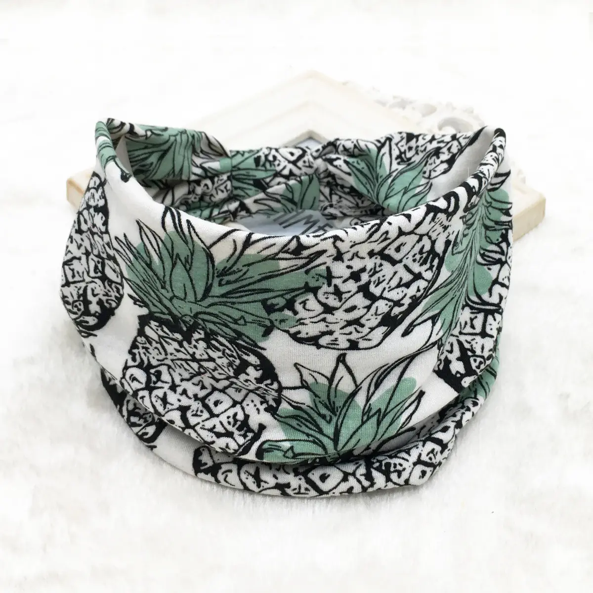 Pink Printed Elastic Hair Band for Women