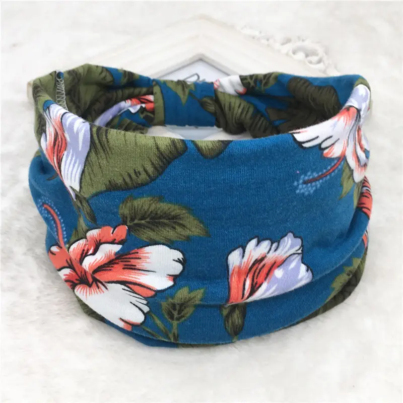 Pink Printed Elastic Hair Band for Women