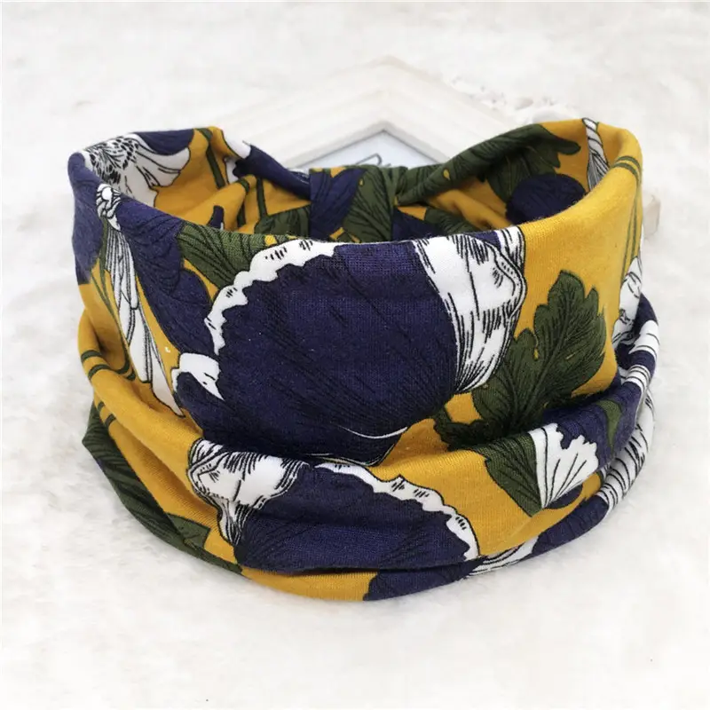 Pink Printed Elastic Hair Band for Women
