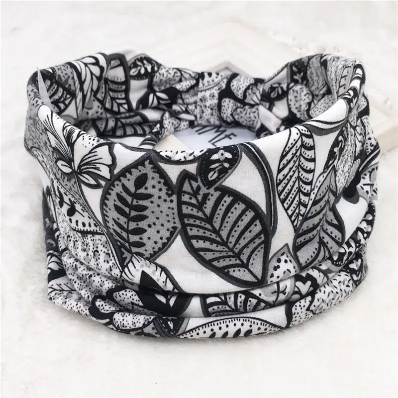 Pink Printed Elastic Hair Band for Women