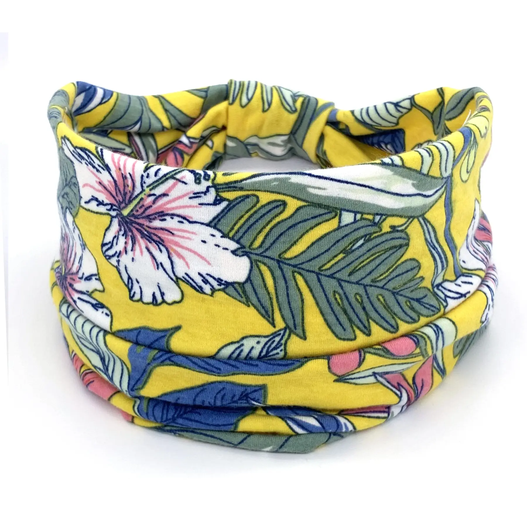 Pink Printed Elastic Hair Band for Women