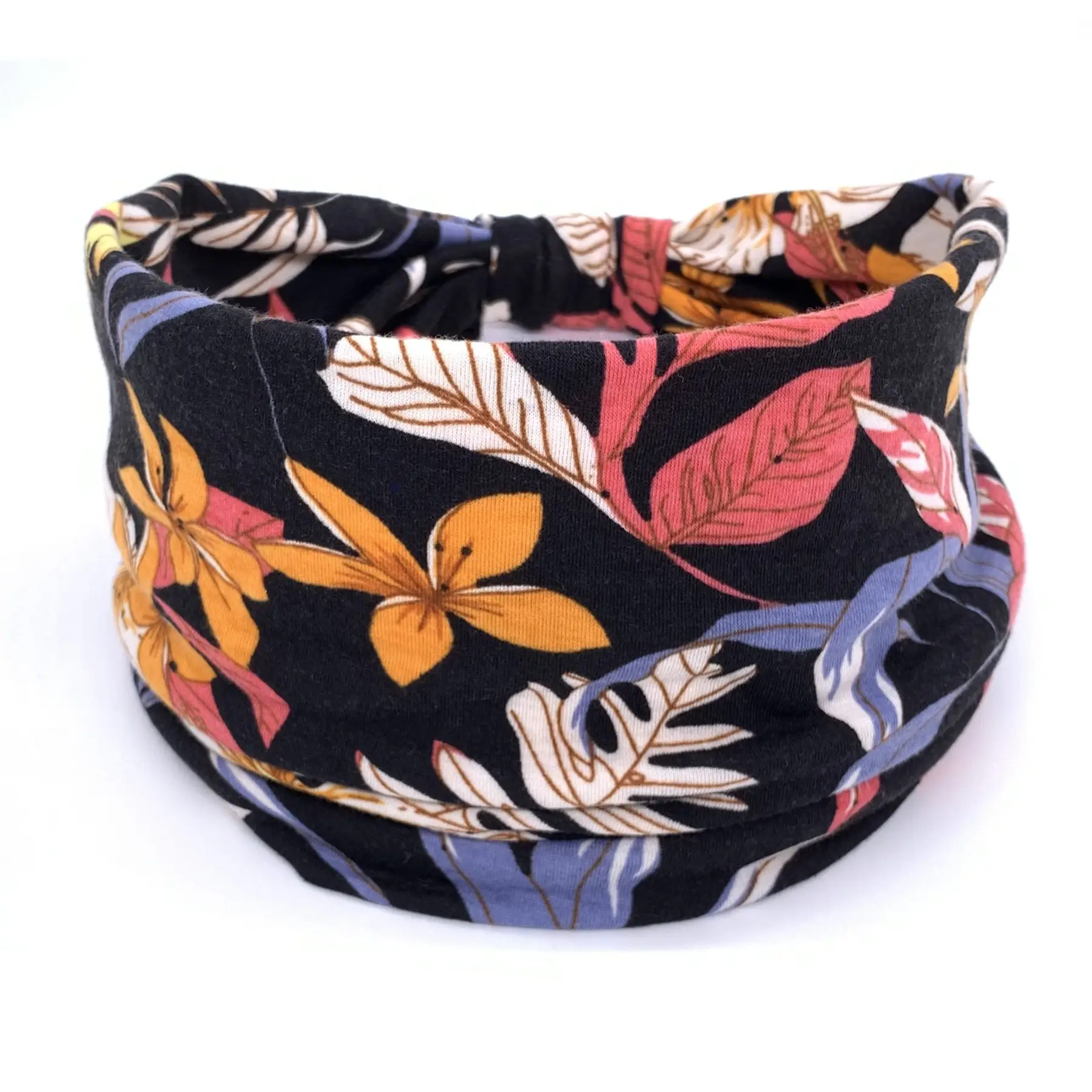Pink Printed Elastic Hair Band for Women