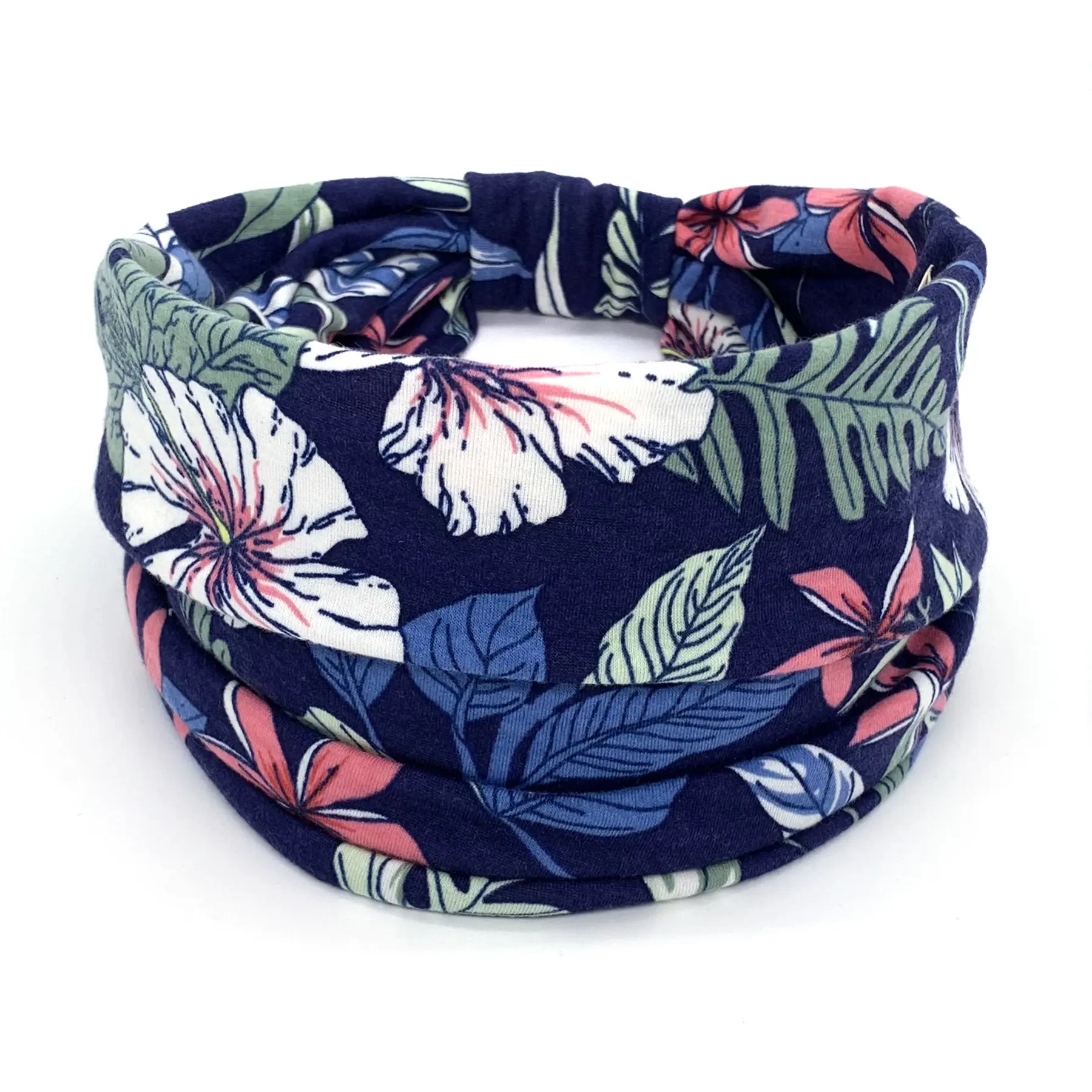 Pink Printed Elastic Hair Band for Women